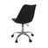 21 Kit 2 Cadeiras Giratorias Office Luisa Rivatti Assento PP Cinza Base Rodizio Cromado